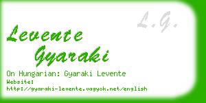 levente gyaraki business card